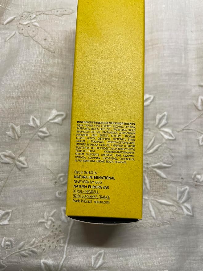 Natura - Ekos Passion Fruit Hand Cream - Calming Balm - Fast Absorption - 24-Hour Deep Hydration Skin Moisturizer - Vegan Skin Care - Brazilian Beauty Secrets - Self Care & Body Care - 2.6oz (75g)