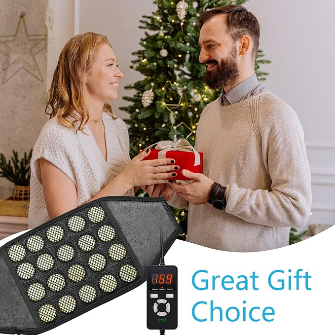 UTK Heating Pad for Back Pain Relief, Far Infrared Heating Pads with 20 Natural Jade Stones, Heating Fast, Hot Enough, Auto Shut Off, Smart Controller, 55'' Large Size Heat Pad for Back