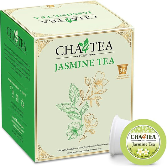 Cha4TEA 36-Count Jasmine Green Tea Pods for Keurig K-Cups Brewers