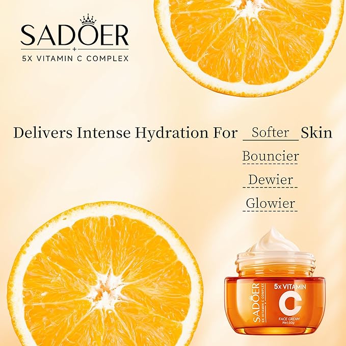 Vitamin C Face Cream,Niacinamide & Hyaluronic Acid,Hydrating Moisturizer for Glowing Skin, Dark Spot Care, Protection 50g | Tk Viral Korea Cream,Gift,Women