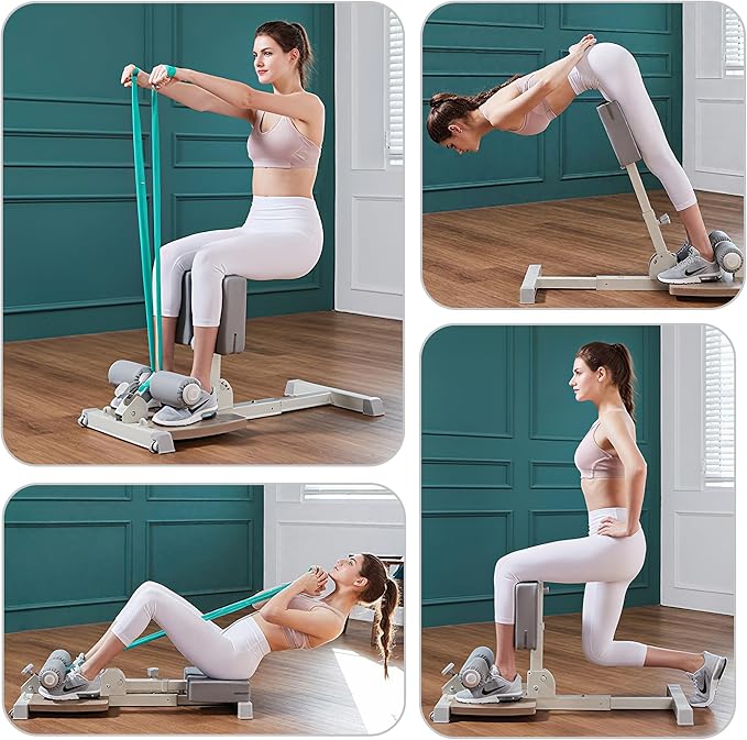 leikefitness Sissy Squat Machine, Deluxe Multi-Function Deep Sissy Squat Bench Workout Station, Leg Exercise Machine for Home Gym