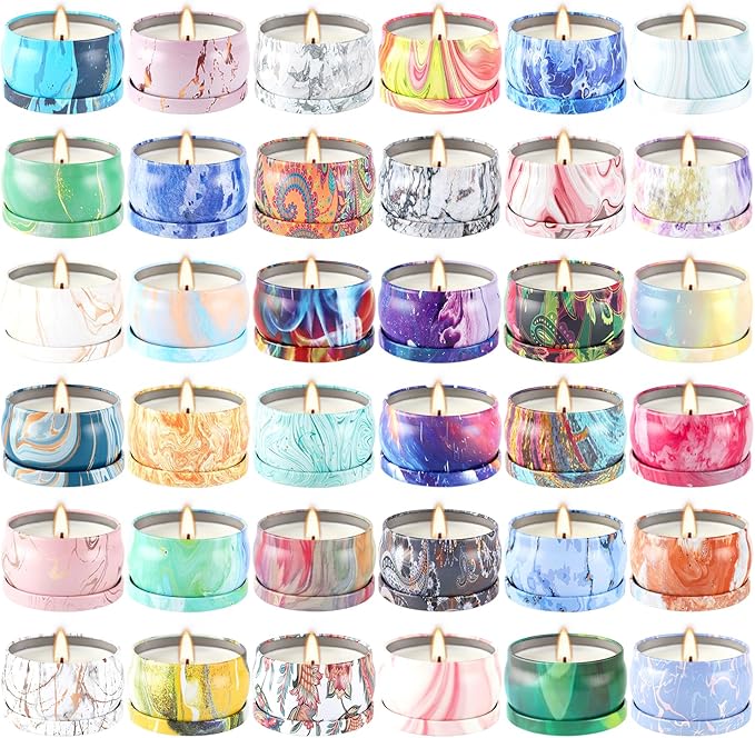36 Pack Scented Candles Gift Set for Woman, Jar Candle, 2.5 oz Soy Wax Tin Candle-Ideal Gift for Travel Home Décor