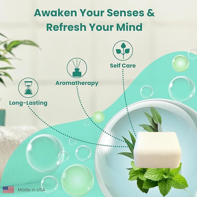 REVIV Shower Steamers Aromatherapy – 15 Long-Lasting Eucalyptus & Mint Shower Bombs for Stress Relief and Sinus Support – Self Care Spa Gifts for Women & Men – Christmas Stocking Stuffer