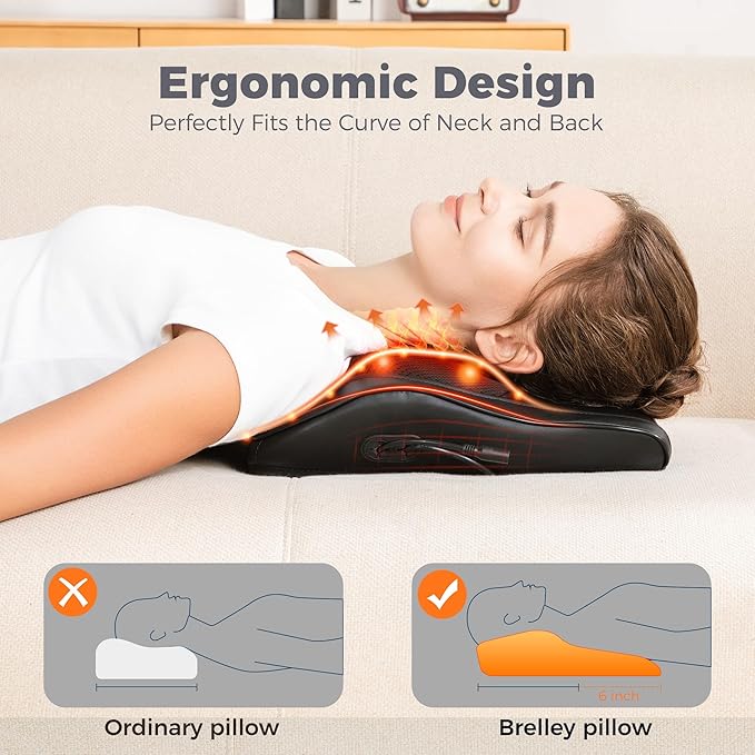 Neck and Back Massager for Pain Relief Deep Tissue with Heat, Shiatsu Shoulder Massager with Bi-Directional Rotating Head for Neck, Back, Shoulders, and Legs