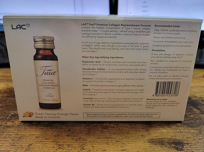TAUT Liquid Collagen for Women – 13,000mg Marine Collagen Drink with Hyaluronic Acid, Grape Seed & Elastin – Visible Skin, Hair & Joint Support – 2 Box (8 Bottles Each)