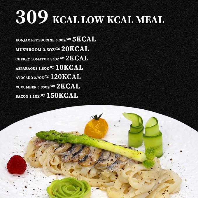 YUHO Shirataki Konjac Noodles Fettuccine Keto Pasta Gluten Free Low Carbs Vegan Fat Free Plant Based Noodle for Quick Dinner Meals, 8 Pack Inside, 53.61 Oz