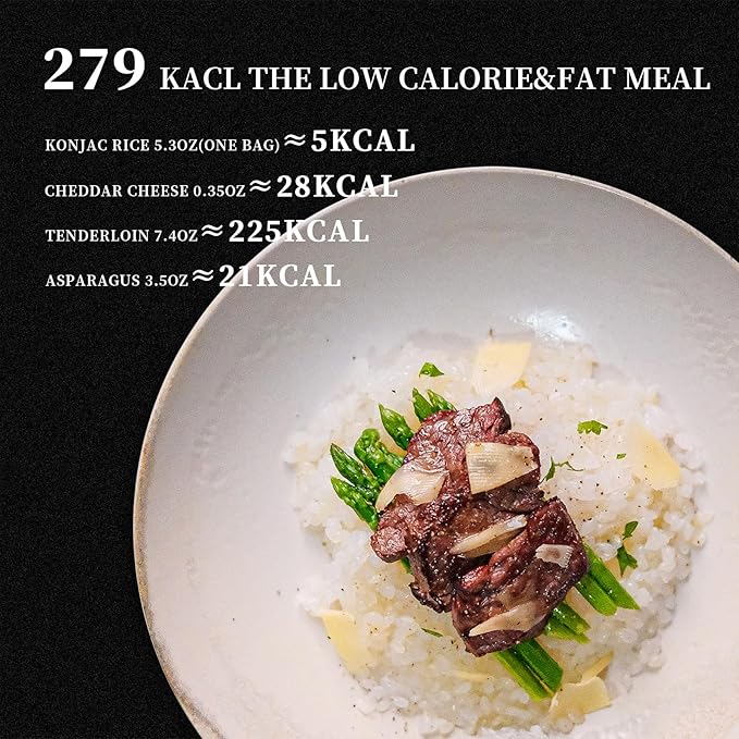 YUHO Shirataki Konjac Keto Rice: Gluten Free Plant Based Low Carbs Vegan Fat Free Noodle Rice - 8 Pack Inside 53.61 OZ