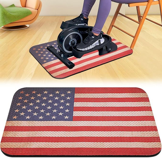 TOBWOLF Non-Slip Workout Mat for Ellipse Leg Exerciser, Ellipse Machine Mat, Exercise Mat for Under Desk Ellipticals, Suitable for Electric Seated Foot Pedal Exerciser, Stability & Floor Protection
