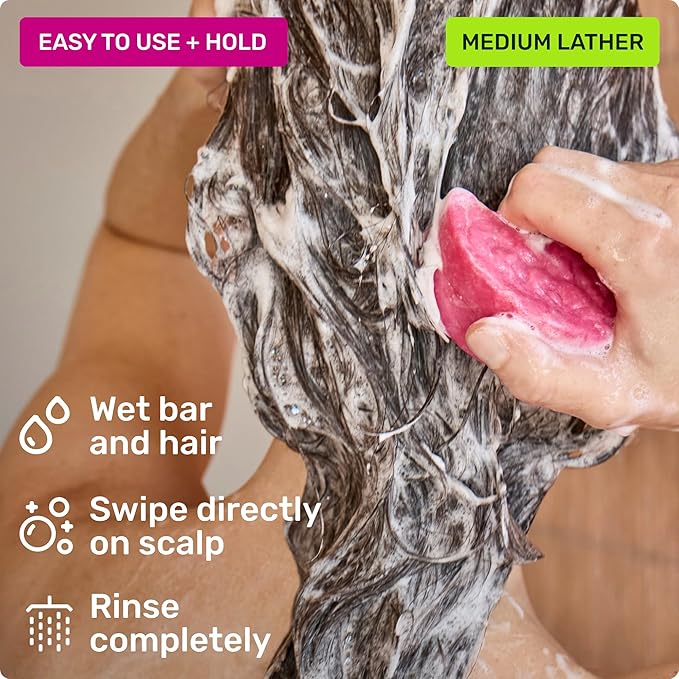 Ethique Rice Protein Repairing Shampoo Bar for dry, damaged hair - Plastic-Free, Vegan, Cruelty-Free, 3.88 oz - Formerly Sorbet