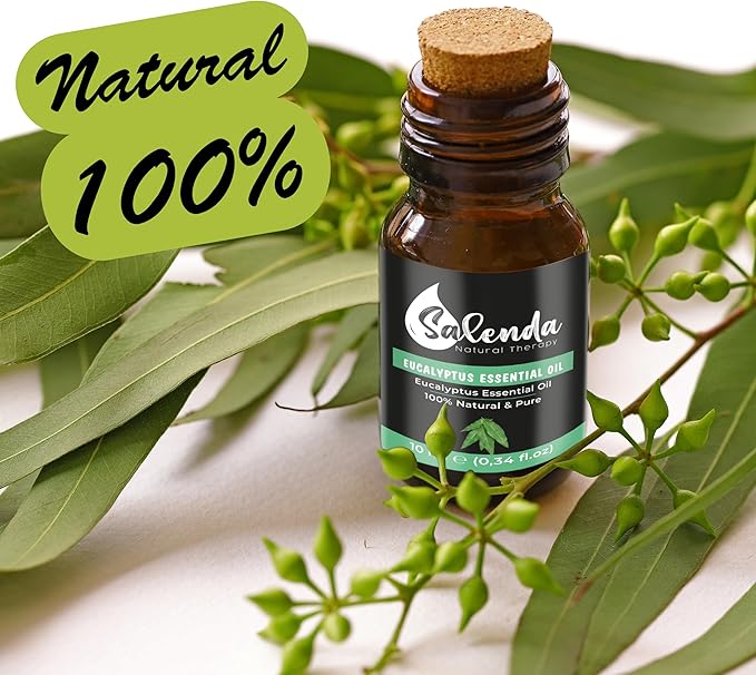Eucalyptus Essential Oil by Salenda - 100% Pure Natural for Skin, for Diffuser, Humidifier, Aromatherapy-0.34 Fl Oz (10 ml)
