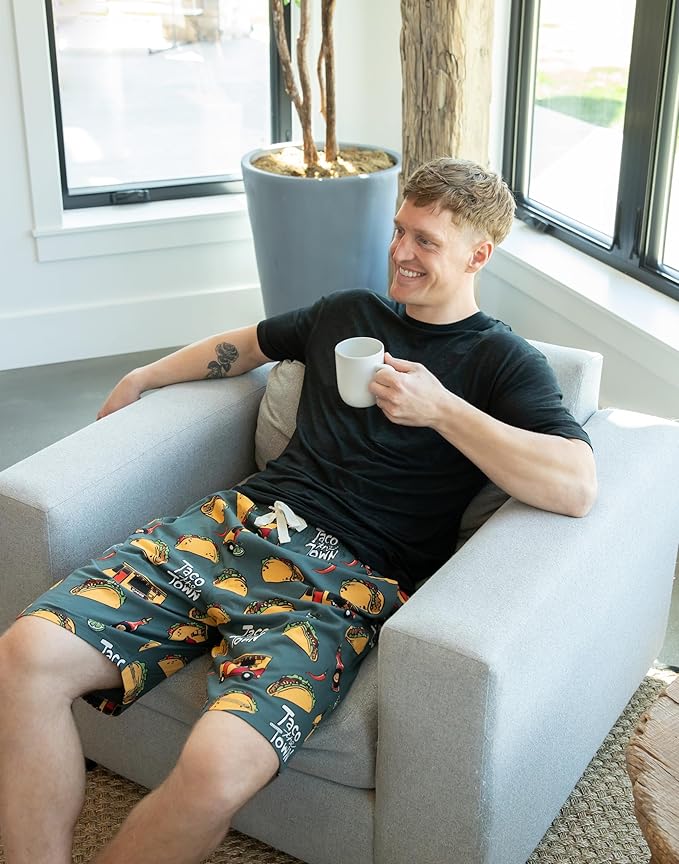 Lazy One Pajama Shorts for Men, Men's Pajama Bottoms, Sleepwear