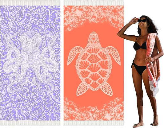 Thin Turkish Beach Towel Lightweight Quick Dry Absorbent Cotton Bathroom Bath Pool Swim Towels Extra Large Oversized Sand Free Beach Accessories Essentials Cloud Gifts for Adult