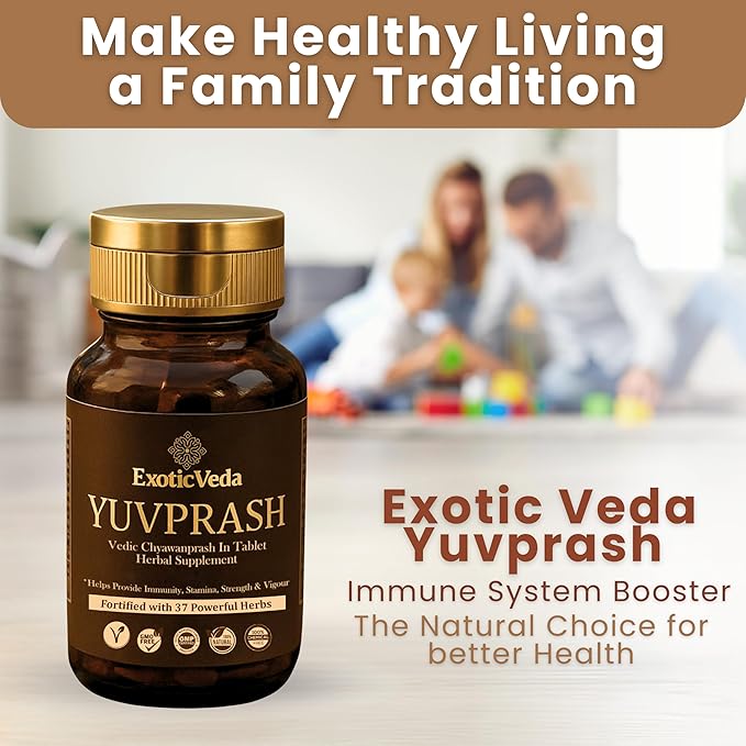 Yuvprash – Sugar-Free Chyawanprash Tablets – Ayurvedic Multivitamin for Men & Women with 37 Herbs | Supports Immunity, Strength, Energy, Stamina, Vigour & Vitality | 60 Tablets