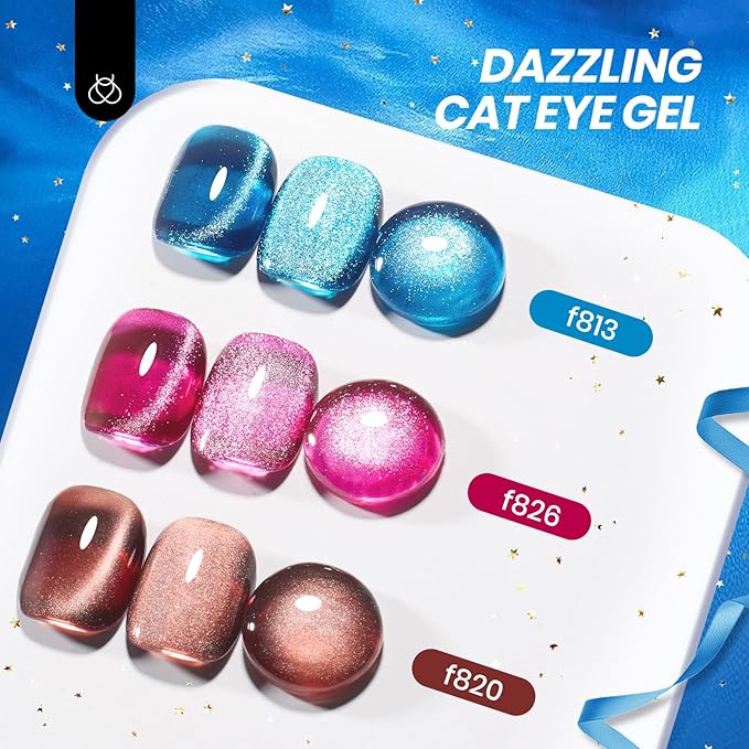 beetles Gel Polish Wandering Peace Collection 20 Colors Winter Gel Nail Polish Set 75 PCS Brown Blue Red Black Purple Glitter Cat Eye Glossy Matte Top Coat Uv Led Salon Home Christmas Gifts for Women