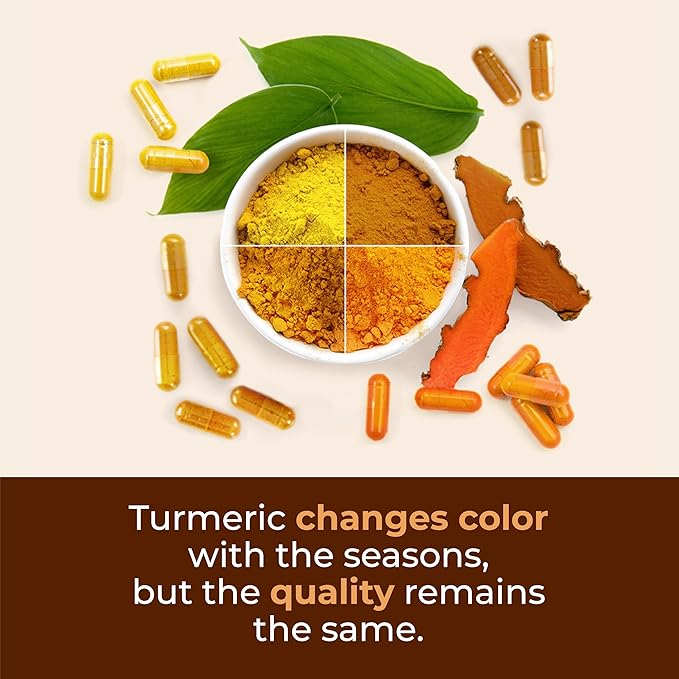 Turmeric Curcumin Supplement with Black Pepper Extract - High Potency Organic Turmeric 1200mg & 95% Curcuminoids for Joint & Digestive Health - Joint Support Supplement - 120 Vegan Curcuma Capsules