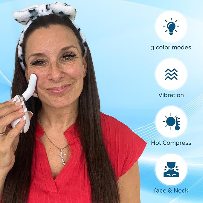 RenewaLift Face & Neck Sculpting Tool | Handheld Beauty Device with Gentle Light & Soothing Vibration | at-Home Skincare Tool for a Smoother, Refreshed, and Radiant-Looking Complexion