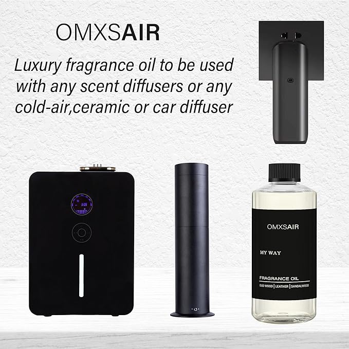 My Way Hotel Diffuser Oil & waterless Diffuser Essential Oil Home & Office Luxury Scents 500ml - Comforting Sandalwood, Cedarwood & Iris - Aromatherapy Oil Blends Premium Fragrance Oils for Diffuser