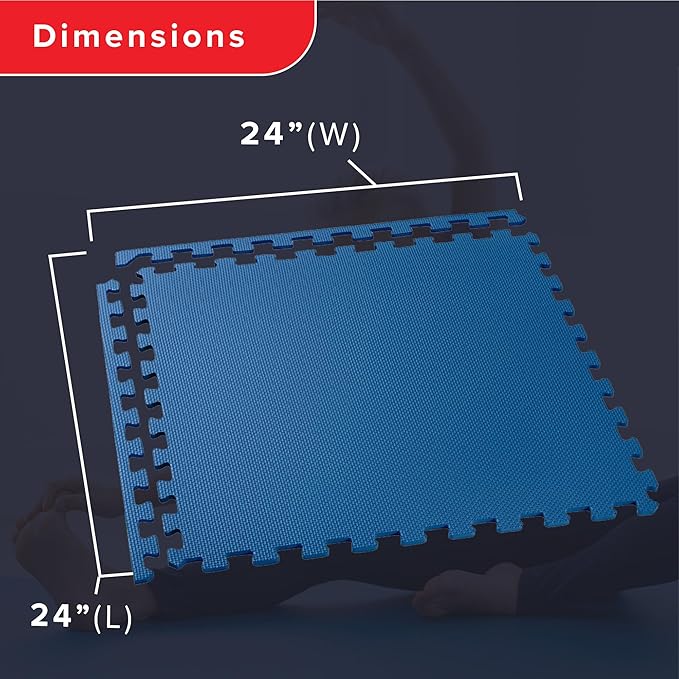 We Sell Mats – ½ Inch Thickness Multipurpose EVA Foam Floor Tiles – Interlocking Floor Mat for Indoor Gym, Playroom, and Home Use