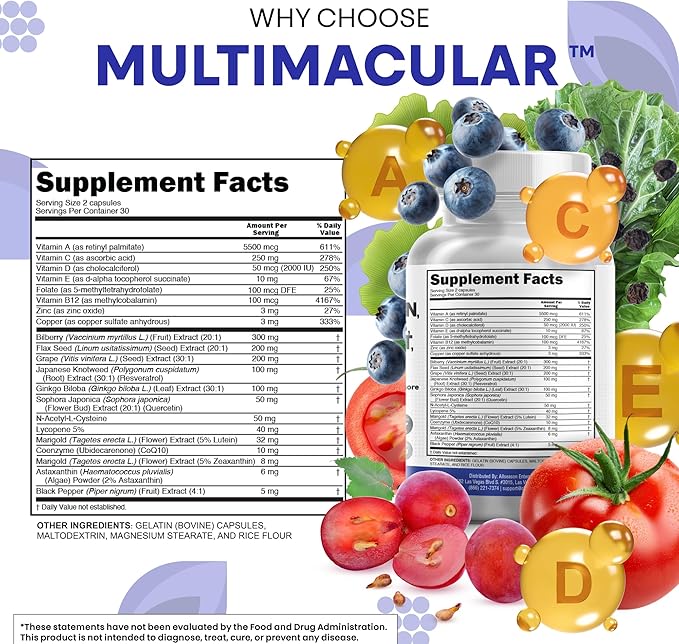 Clean Nutra Eye Vitamins with Bilberry Lutein and Zeaxanthin Supplements Lycopene 40mg Resveratrol Grape Seed Astaxanthin for Eyes - Eye Care Health Support Eye Vitamin and Mineral Supplement