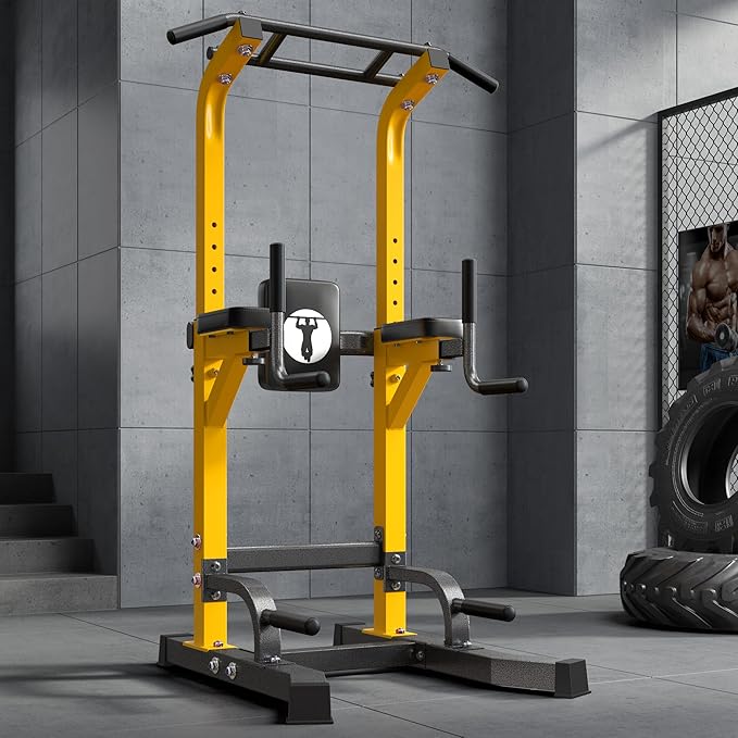 SogesHome Adjustable Pull Up Bar & Dip Station, Heavy Duty 500LB Capacity Multifunctional Home Gym Fitness Equipment for Strength Training, Push Up Stand for Arm, Back, Core & Full Body Workout