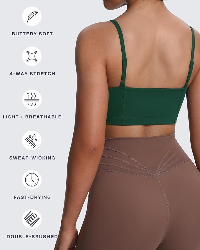 Aoxjox Women's Workout Bandeau Bras Training Fitness Running Yoga Crop Tank