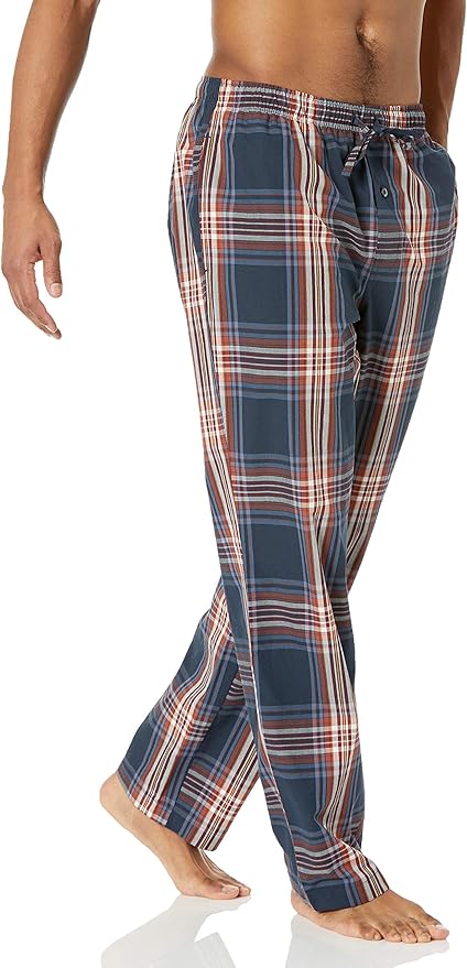 Amazon Essentials Mens Straight-Fit Woven Pajama Pant with Pockets