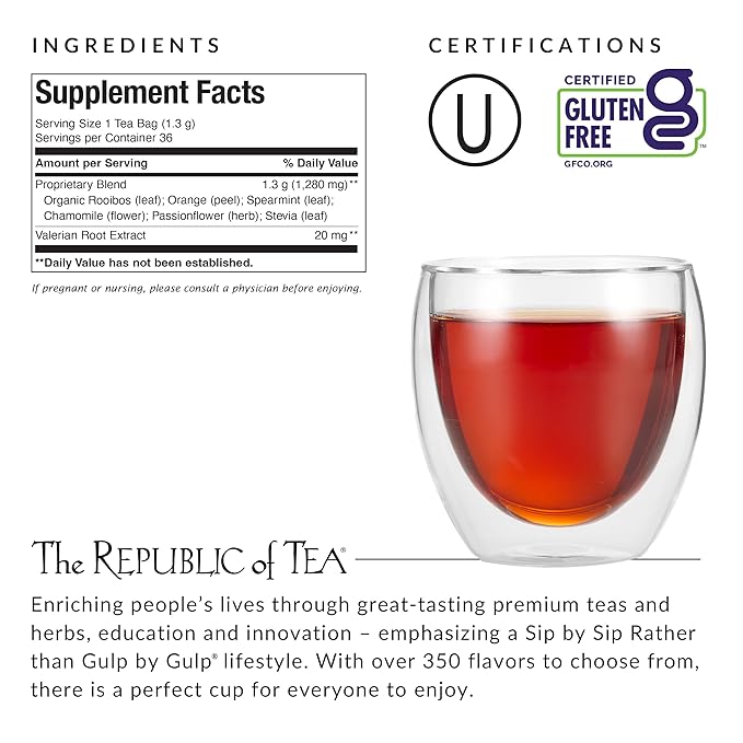 The Republic of Tea - Get Some Zzz’s – No. 5 Herb Tea for Rest, No Caffeine, 36 Tea Bags