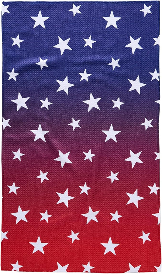 GEOMETRY Kitchen Tea Towel - Quick Dry Microfiber Cloth Dish Towels for Kitchen Drying - Premium Quick Dry Towel (Gradient Star, 1-Pack)