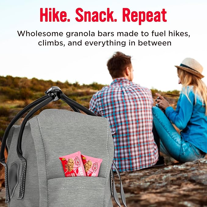 Cooper Street Chocolate Cherry Granola Bakes (12 pack) - Individually Wrapped Soft and Chewy Breakfast Granola Bars - Nut, Dairy & Soy Free - Great As Kids Snacks For School, Hiking Or Lunchbreak