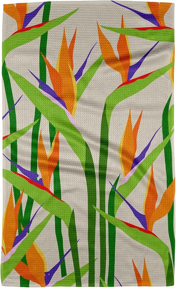 GEOMETRY Spring Kitchen Towels - Quick Dry Microfiber Cloth Spring & Summer Dish Towels for Kitchen Drying - Premium Quick Dry Towel - Paradise Blooming, 18" x 30" - 1-Pack