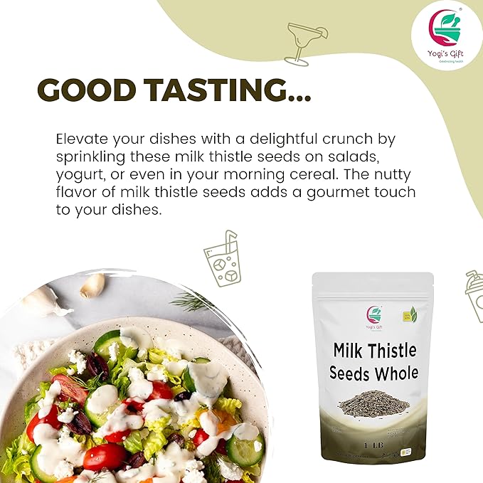 Milk Thistle Seeds 1 LB (Whole) | Whole Milk Thistle For Tea | By Yogi's Gift®