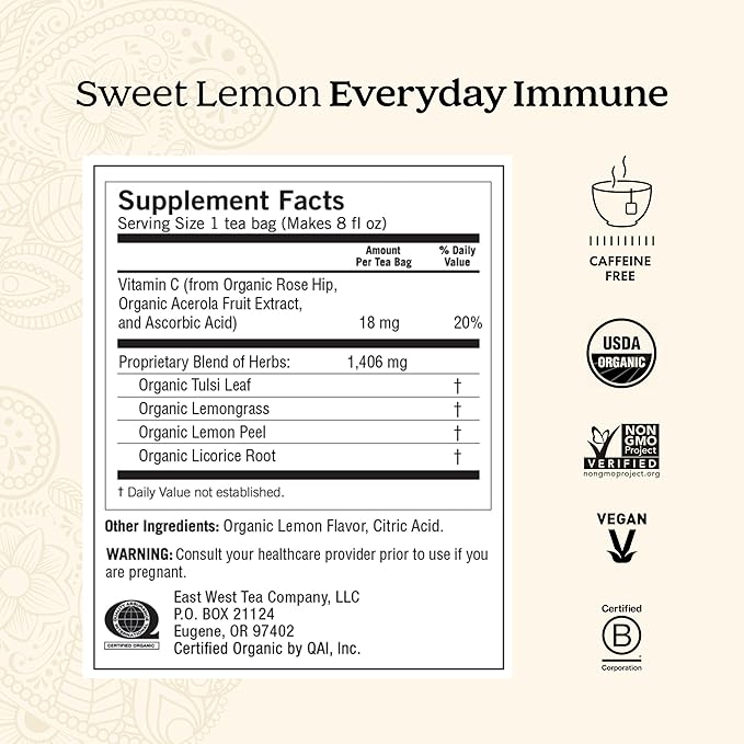 Yogi Tea Immune Support Tea Variety Pack - 16 Bags per Pack (3 Packs) - Immunity Support Sampler Set - Sweet Lemon Everyday Immune, Honey Chai Turmeric Vitality & More