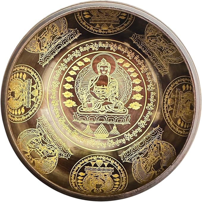 Wonders Ladies Tibetan Singing Bowl Set – Handcrafted in Nepal – Meditation Sound Bowl for Healing, Stress Relief, Chakra Balancing – Ideal Gift for Yoga Lovers, Women & Men(Buddha)