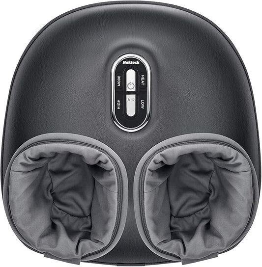 Nekteck Shiatsu Foot Massager with Heat, FSA Eligible Deep Kneading Therapy Air Compression, HSA Feet Massage Improve Blood Circulation Foot Wellness Soothing Pain Relief, Relax for Home Office Use