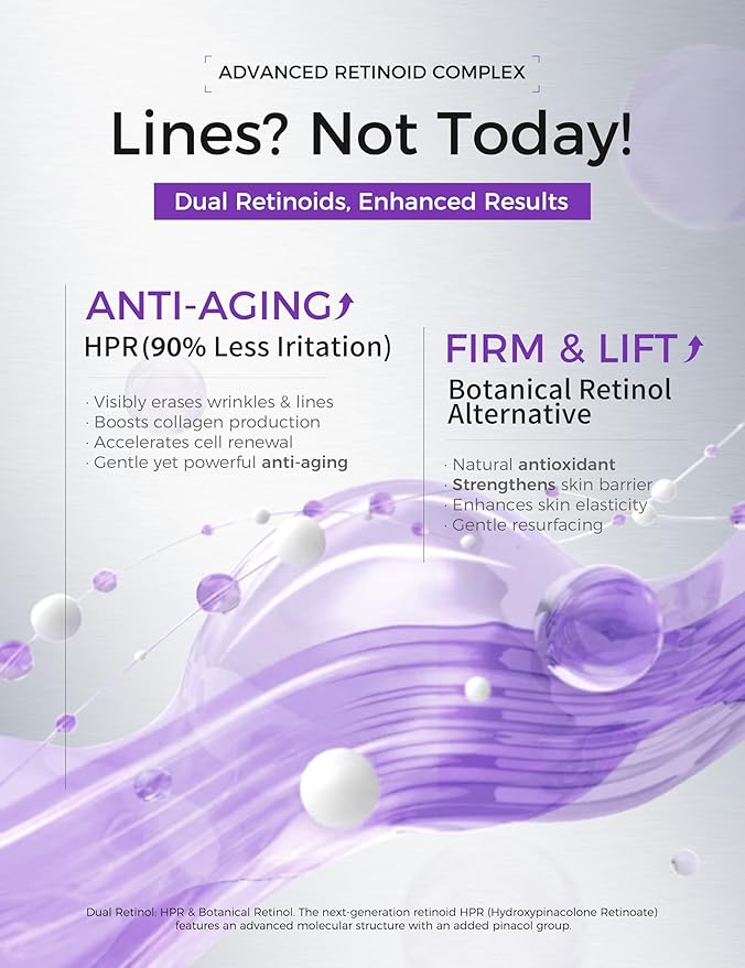 Peptides Serum for Face with Retinol, Niacinamide, Panthenol, VC-IP - Anti-Aging Ampoules for Wrinkles Dark Spot&Reduce Fine Line - Single-Use Vials|Korean Skin Care 0.05 fl.oz x 20ex