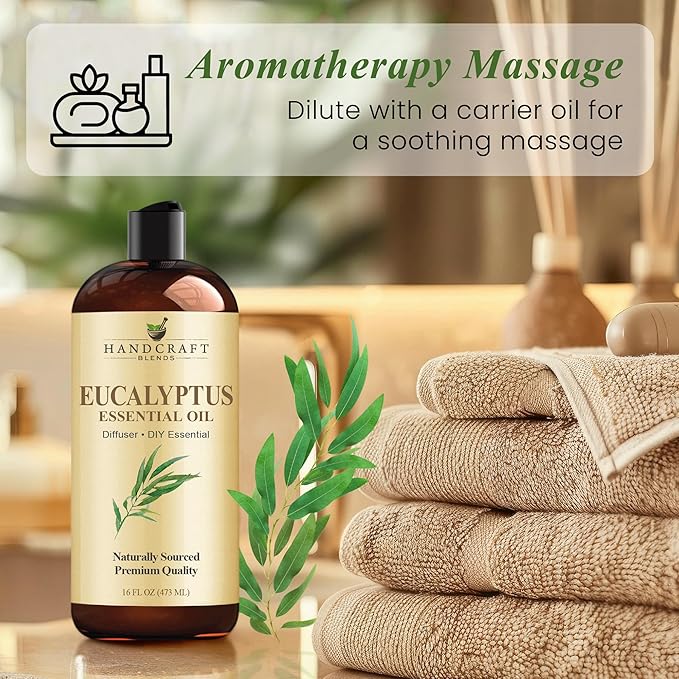 Handcraft Blends Eucalyptus Essential Oil - Huge 16 Fl Oz - for Candle Making, Soap Making, Diffusers, and Aromatherapy