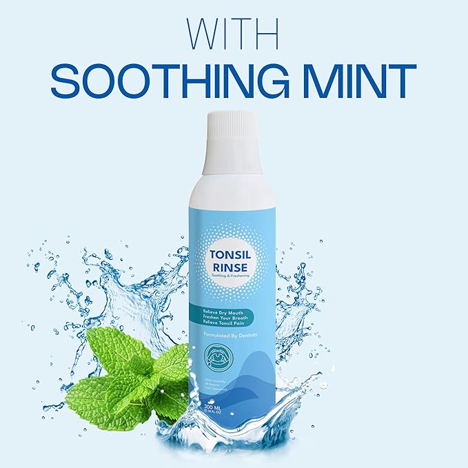 Tonsil Stone Mouth Wash - Tonsil Stone Oral Mouthwash & Tonsil Rinse for Tonsil Stones Natural Ingredients Oral Rinse Liquid, Tonsil Stone Liquid Remover, 300ml