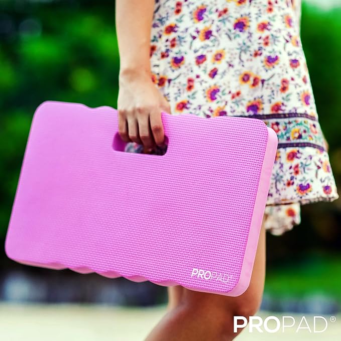 Thick Kneeling Pad, Garden Kneeler for Gardening, Bath Kneeler for Baby Bath, Kneeling Mat for Exercise & Yoga, Knee Pad for Work, Floor Foam Pad, Extra Large (XL) 18 x 11 x 1.5 Inches, Pink