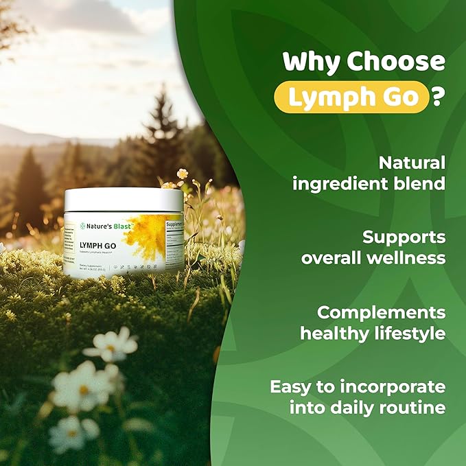 Lymph Go - Lymphatic Drainage Supplement for Women & Men - Lymph System Support - with with Bromelain, Echinacea, Burdock Root, Dandelion, Rutin, Kelp & More - 4.06 Oz - 30 Servings - Tropical Flavor