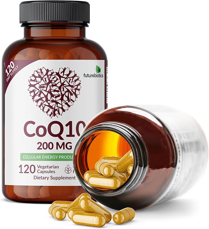 Futurebiotics CoQ10 200 MG Cellular Energy Production, 120 Vegetarian Capsules (Pack of 2)