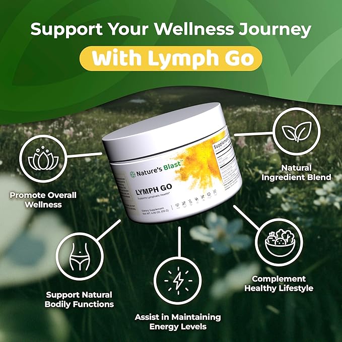 Lymph Go - Lymphatic Drainage Supplement for Women & Men - Lymph System Support - with with Bromelain, Echinacea, Burdock Root, Dandelion, Rutin, Kelp & More - 4.06 Oz - 30 Servings - Tropical Flavor