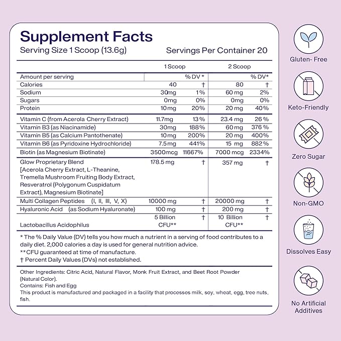 Fuel Multi Collagen Peptides Powder – 20g Hydrolyzed Collagen I, II, III, V & X for Hair, Skin, Nails & Joint Support – Better Absorption – Keto & Gluten Free, Peach Mango, 9.31oz