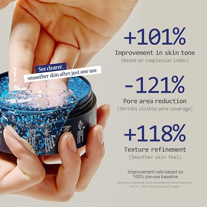 Finlande Aurora Night Glow Mask - 3-Step Overnight Gel Mask w/ 20,000 Aurora Capsules, Ceramide & 8 Hyaluronic Acids - Hydrating Sleep Mask for Smooth & Balanced Skin Korean Skin Care (2.1 oz)