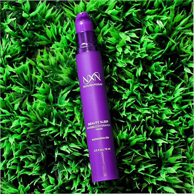 NXN Invisible Overnight Anti-Aging Face Mask - with Licorice Root, Grapeseed, Cacay Oil, Marine Algae - Moisturizing Facial Formula - 0.5 Fl Oz