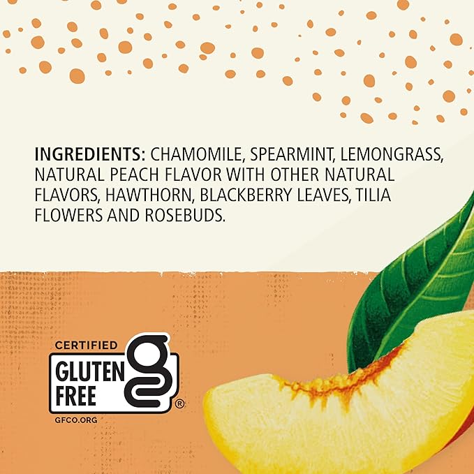 Celestial Seasonings Sleepytime Herbal Tea, Peach, Caffeine Free Sleep Tea, 20 Tea Bags Per Box (Pack of 6)