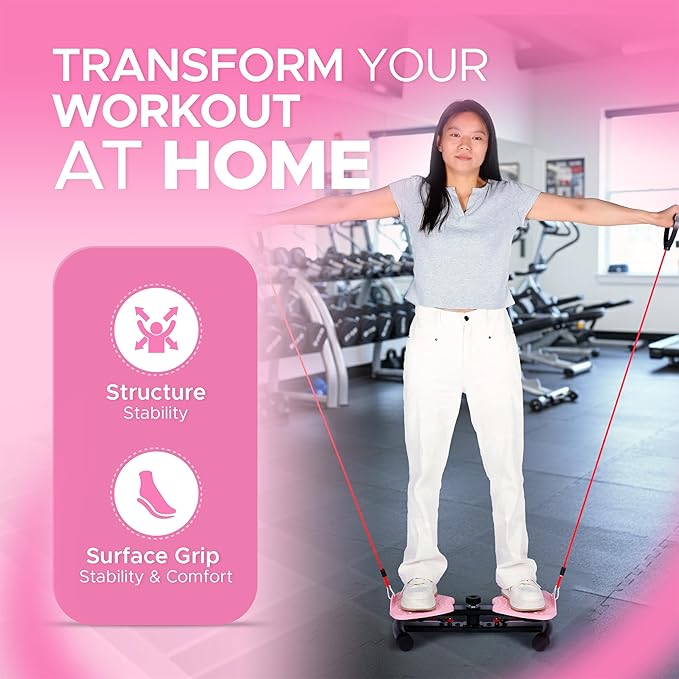 Waist Twister Machine Fitness Tool – Abs Workout Machine for Toning & Core Training | Noiseless Ab Exercise Equipment | Anti-Slip Core Workout Equipment with Storage Bag | Ab Trainer for Women