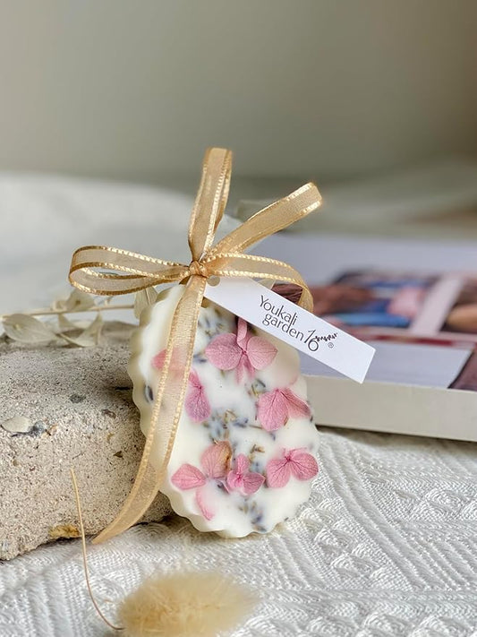 Handmade Aromatherapy Wax Tablets - 100% Natural Soy Wax & Plant Essential Oils Dried Flower for Closet Bathroom Drawer Bedroom Fragrance Scented (Lavandula)