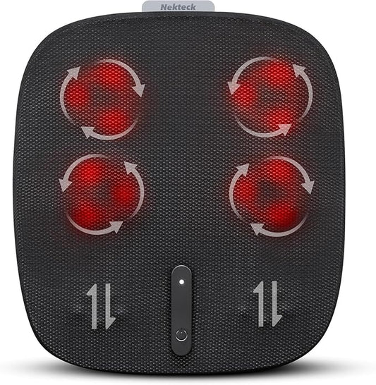 Shiatsu Foot Massager with Heat, Nekteck Electric Kneading Feet Massage Machine for Circulation and Neuropathy Plantar Fasciitis Pain Relief, Home Office Use, Gifts for Women Men Mom Dad Birthday Gift