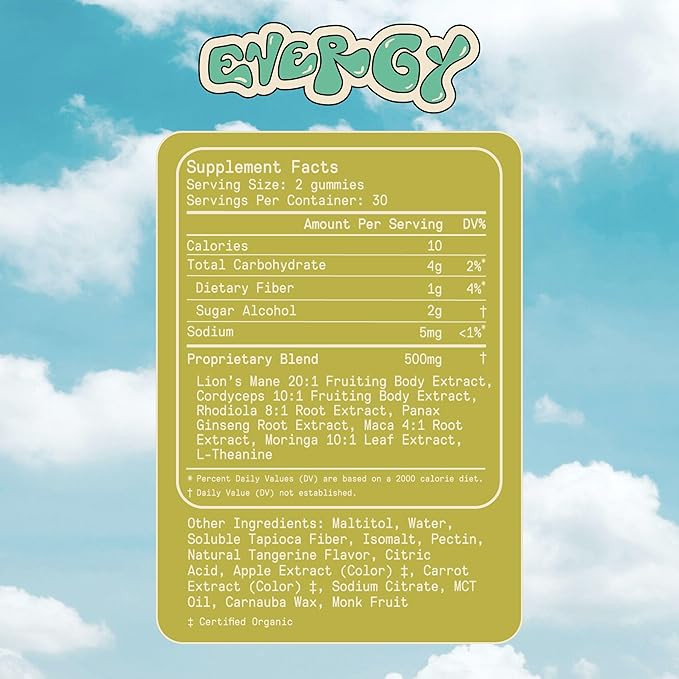 Daily Gummies (Trio Bundle) - Daily Passion, Energy, & Sleep - Mushroom Gummies - Natural, Organic, Vegan, & Sugar-Free Mushroom Supplement - Ashwagandha Supplements with Cordyceps