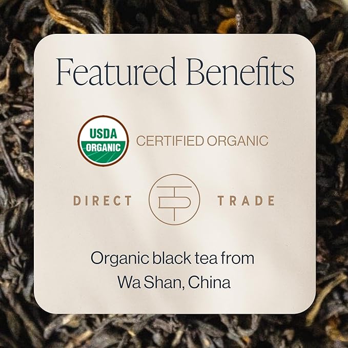 Rishi Tea China Breakfast Black Loose Leaf Tea - Organic, Robust & Caffeinated, Enjoy Hot or Iced - 4 Ounces, 12+ Servings